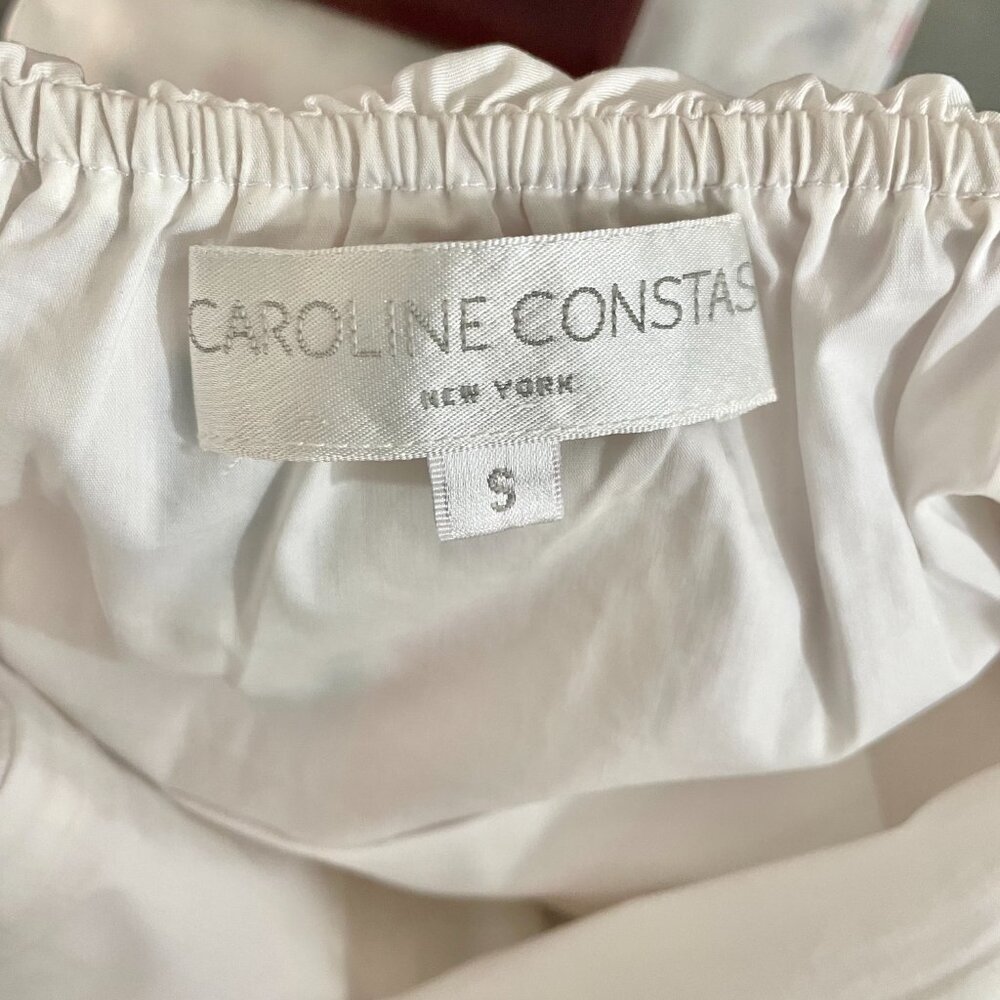 Caroline Constas Embroidered Eylet Ruffle Top - Picture 3 of 6